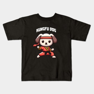 Cute Kung Fu Dog Kids T-Shirt